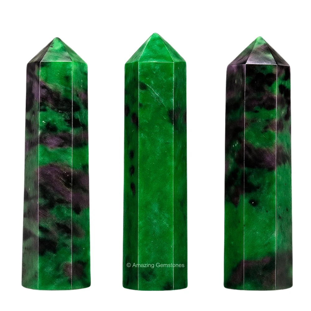 Ruby Zoisite Pencil Points (Set of 3)