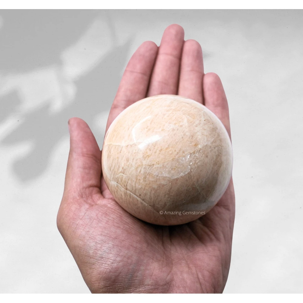 Large Cream Moonstone Sphere (3 Inch)
