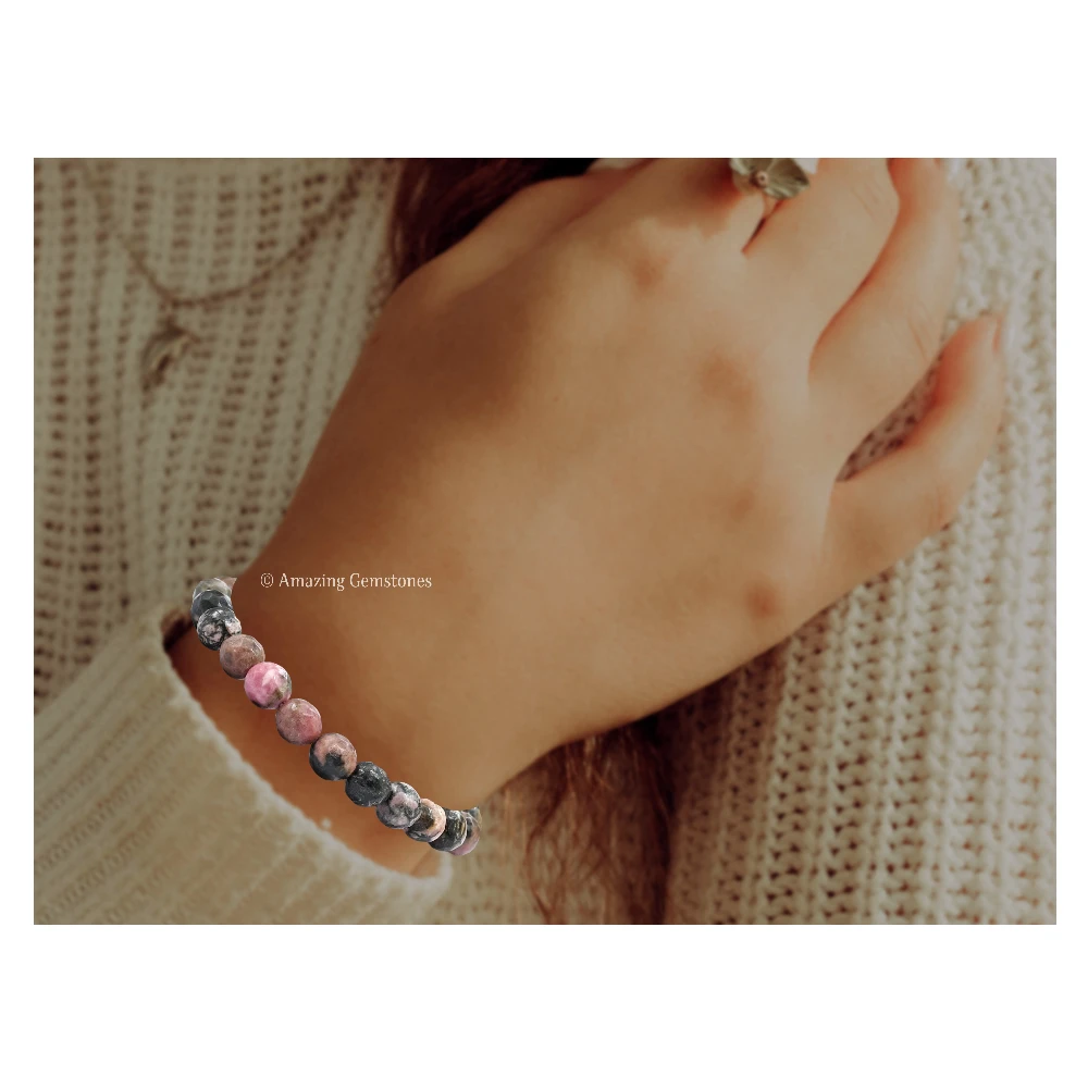 Rhodonite Bracelet (Faceted-Adjustable)