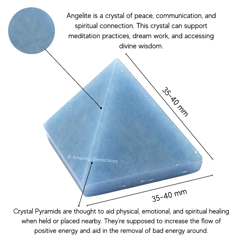 Angelite Pyramid (1.5 Inch)