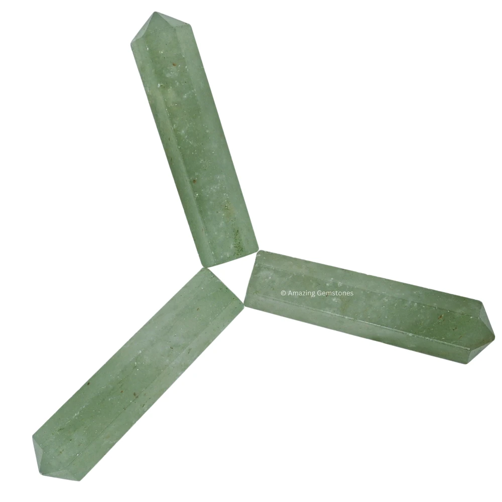 Green Aventurine Pencil Points (Set of 10)