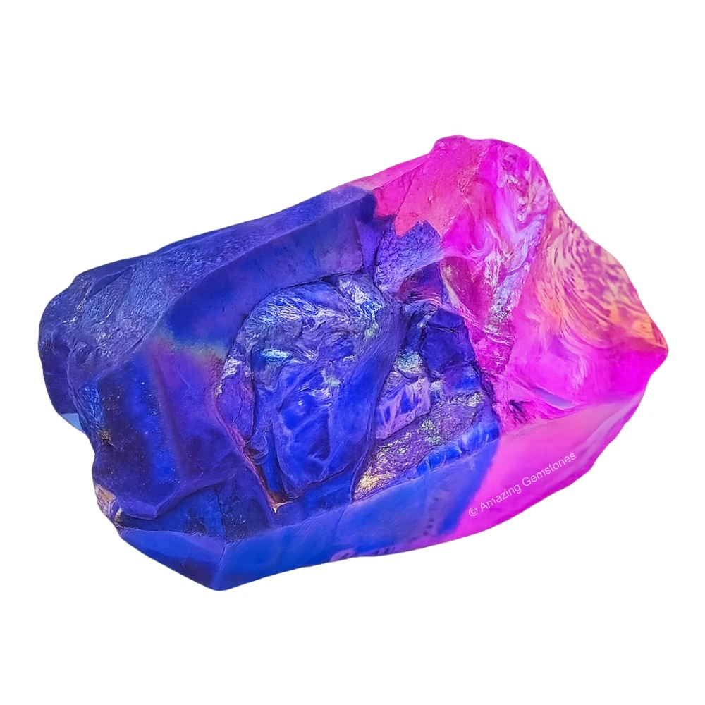 Rose-Tanzine Aura Quartz Raw Crystals (5 Pieces)