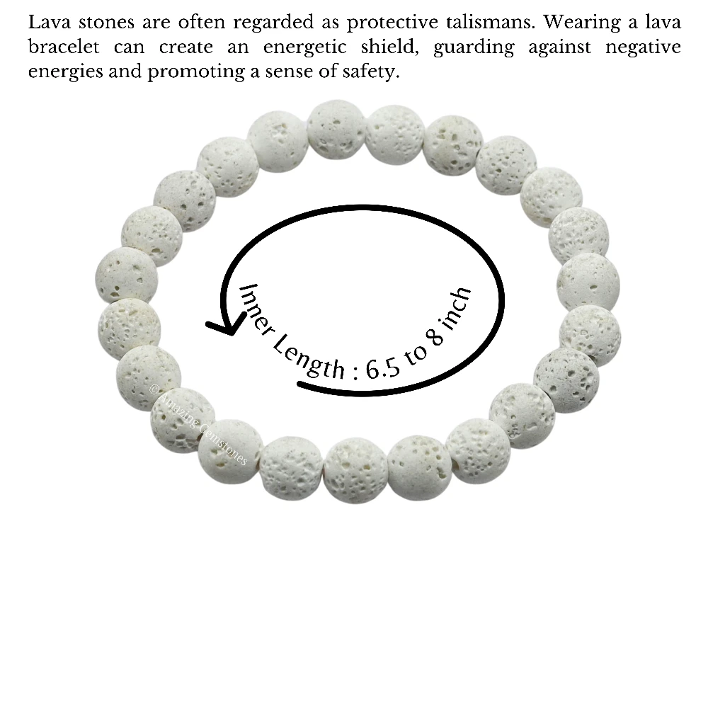White Lava Bracelet (Strechable)