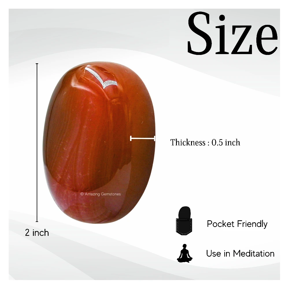 Red Onyx Palm Stone