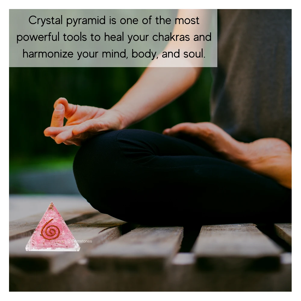 Rose Quartz Orgone Pyramid - Mini