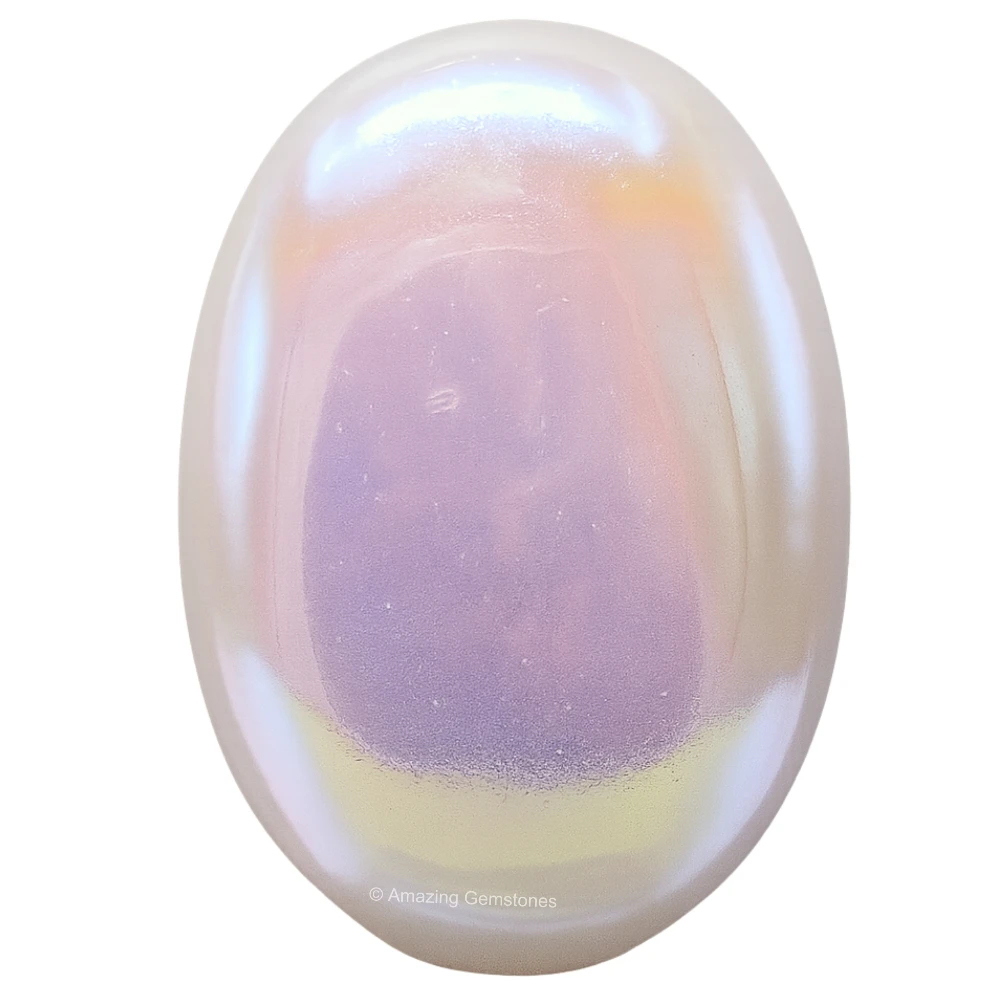 Angel Aura Quartz Palm Stone