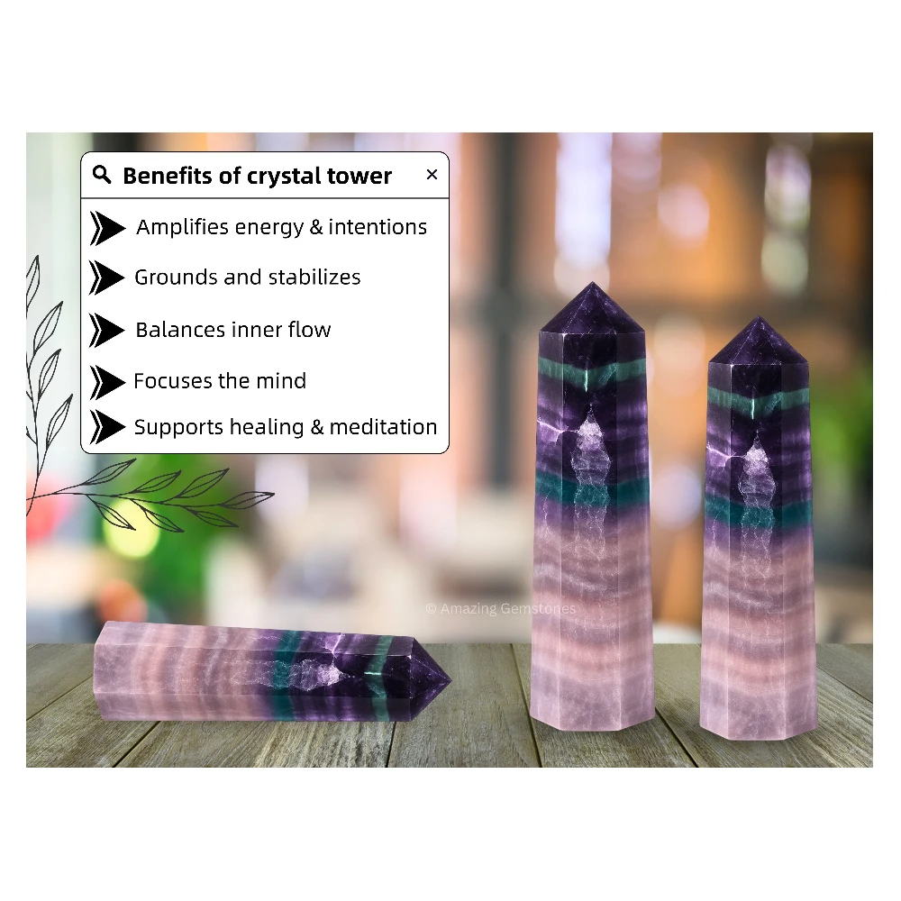 Multi Fluorite Tower (2-3 Inch)