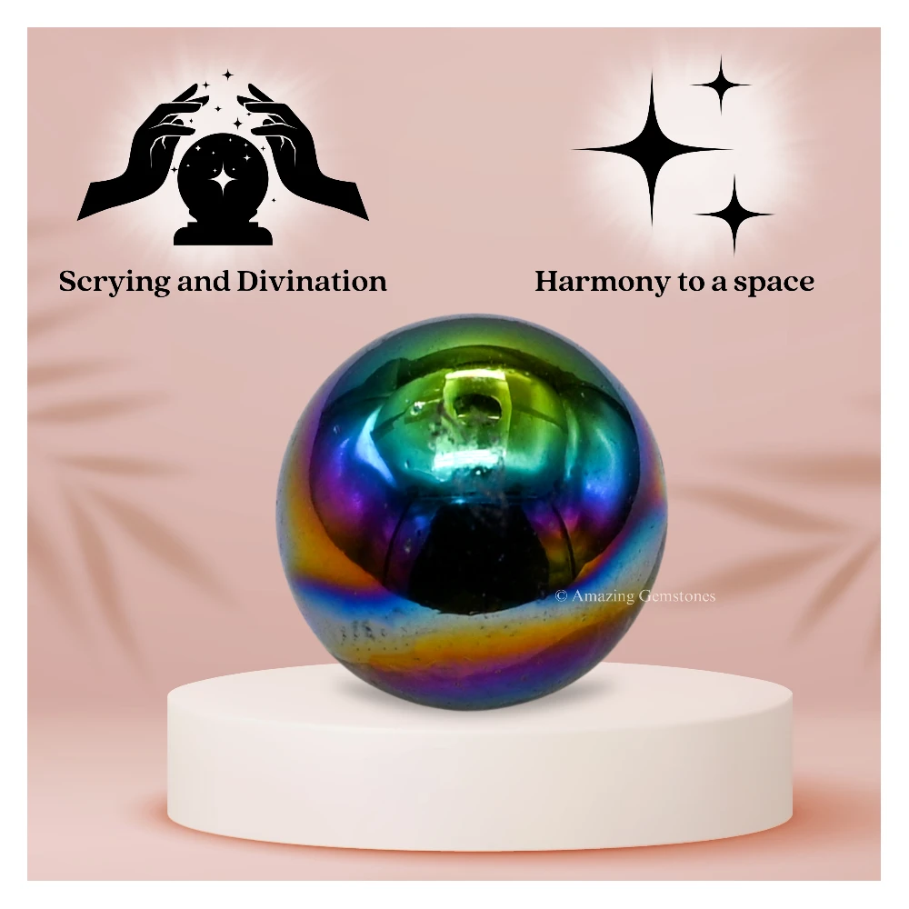 Titanium Aura Quartz Sphere (1 Inch)
