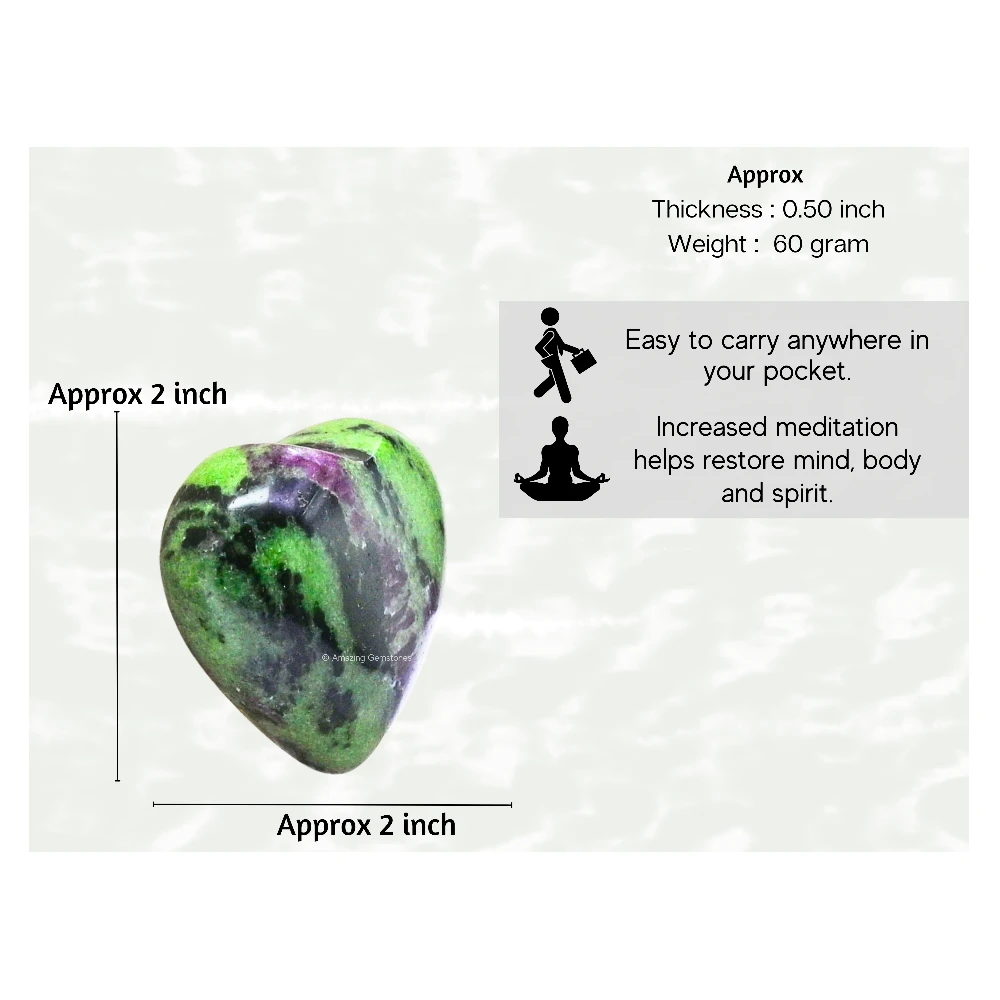 Ruby Zoisite Heart