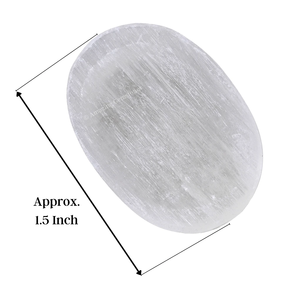 Selenite Worry Stone