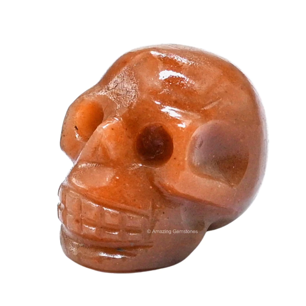 Orange Jasper Skull