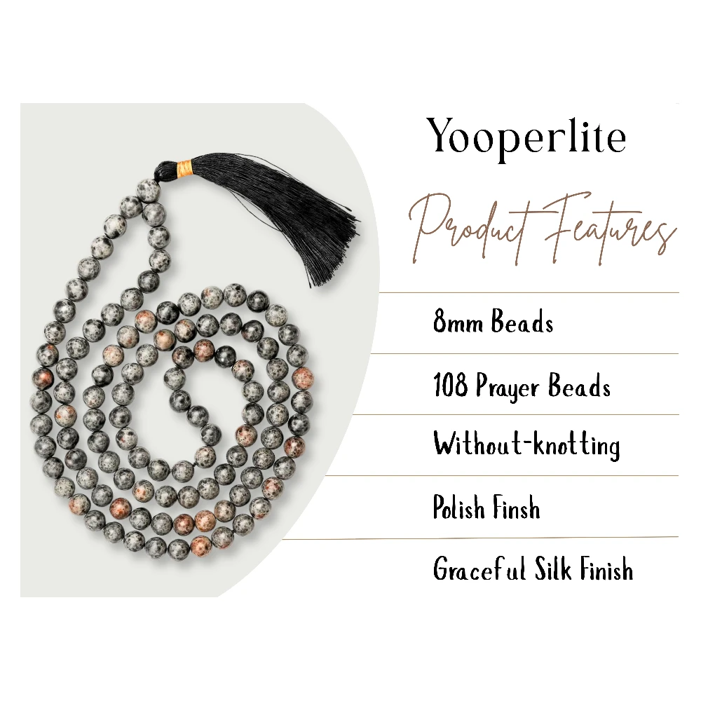 Yooperlite Mala (Without Knot)