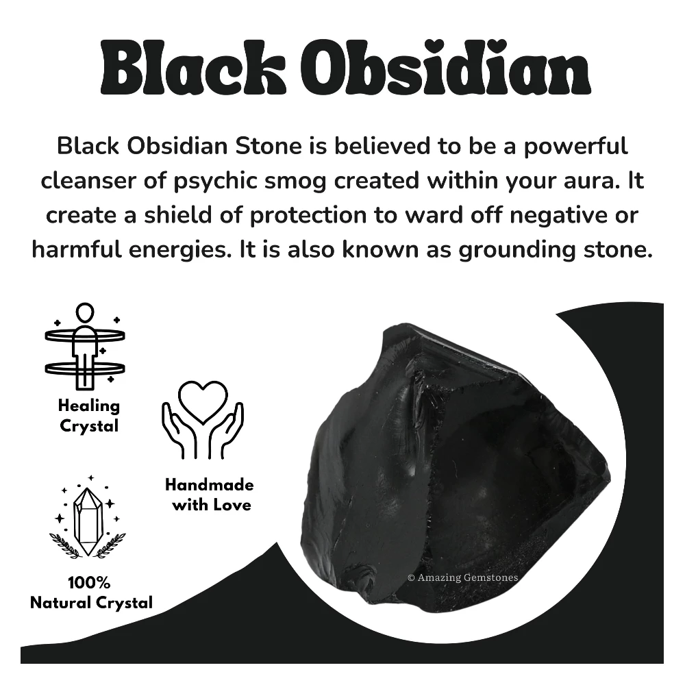 Black Obsidian Raw Crystals (1 LB)