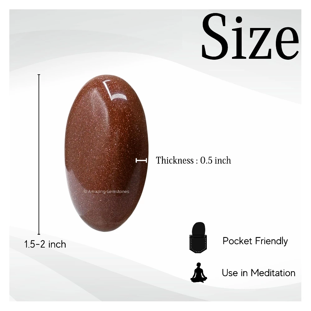 Red Goldstone Palm Stone
