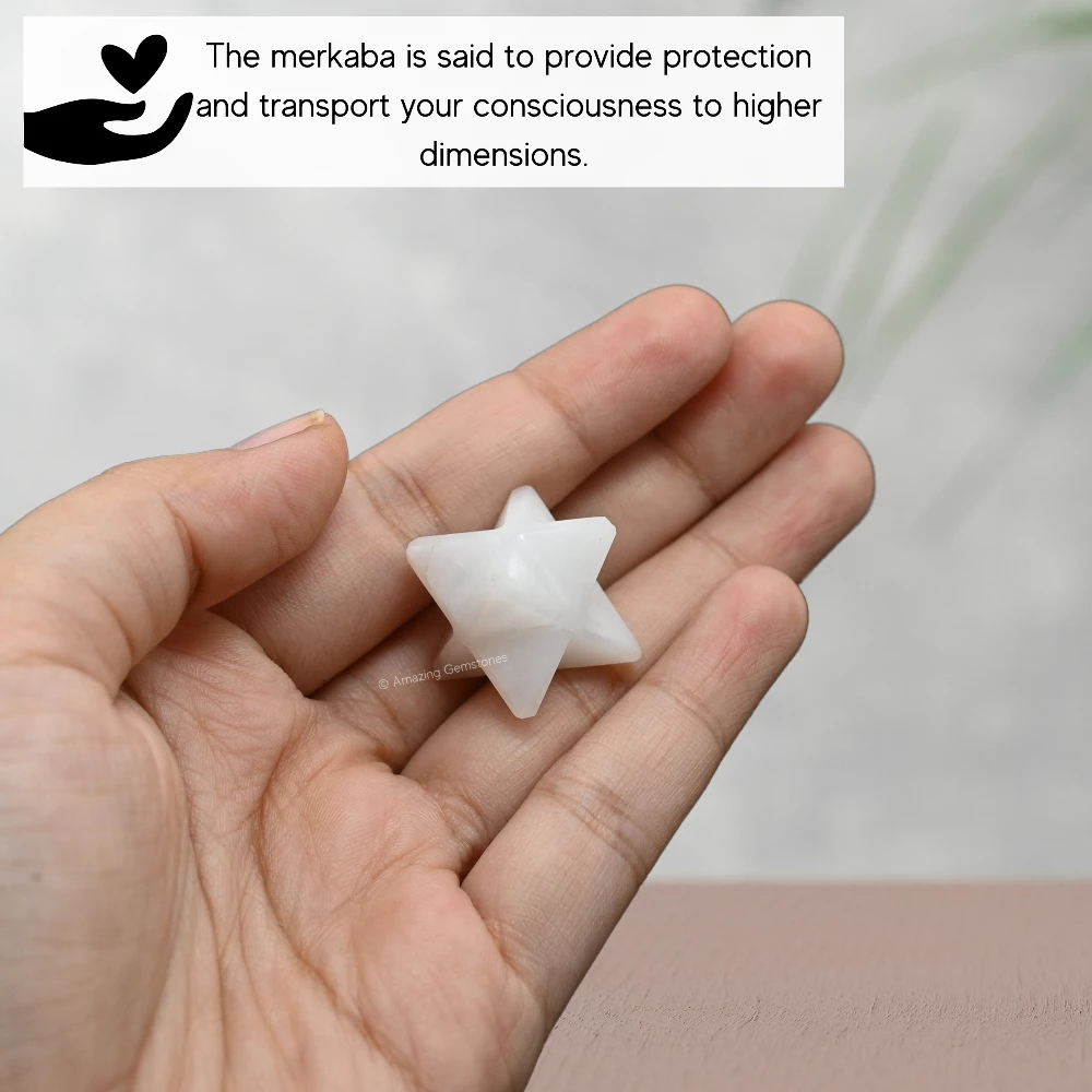 Snow Quartz Merkaba (15-20 mm)