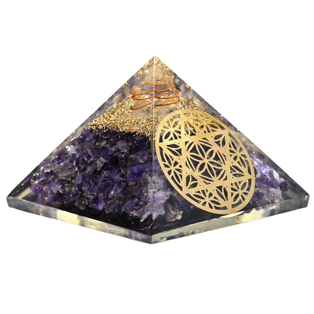 Amethyst Orgone Pyramid - Star of David