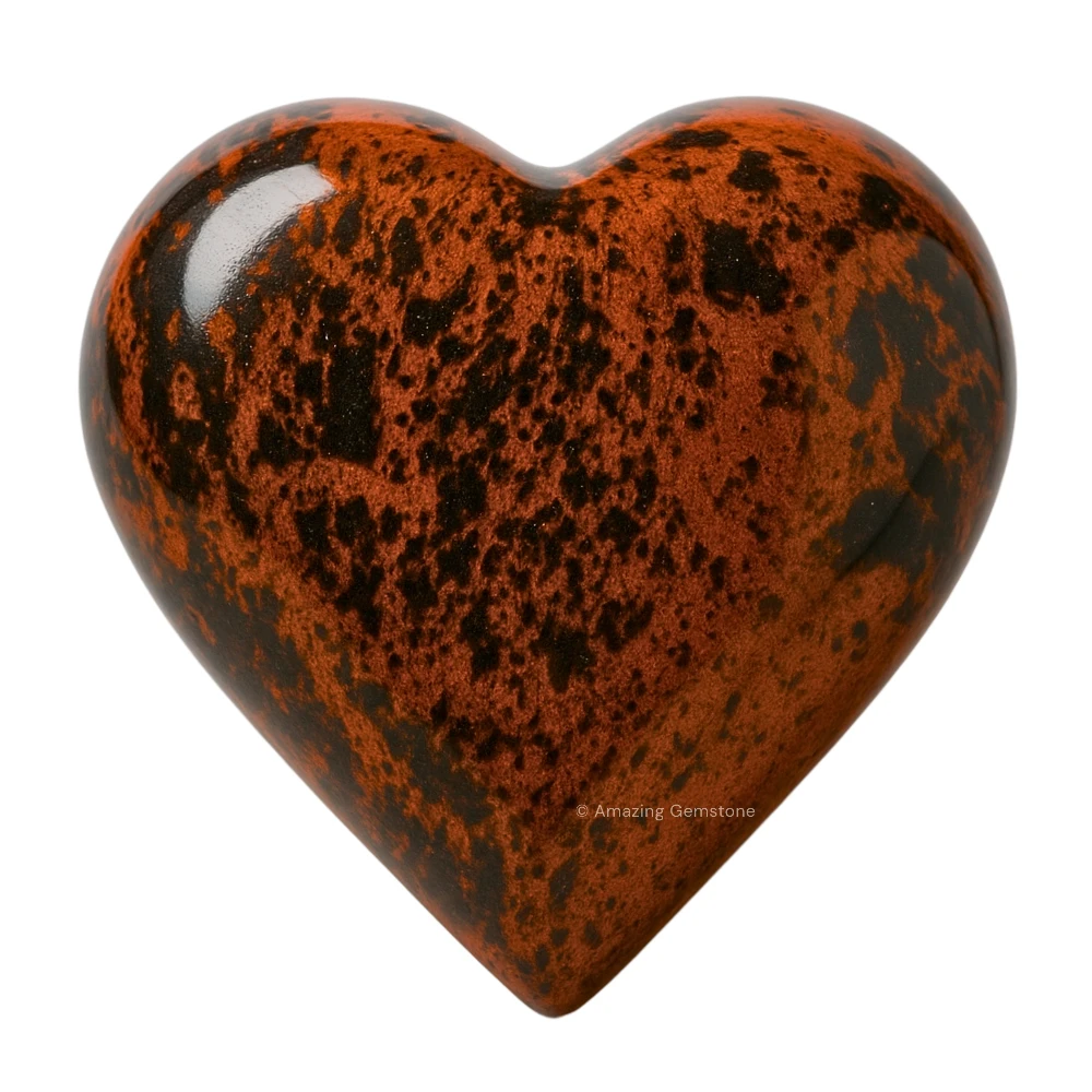Mahogany Obsidian Heart