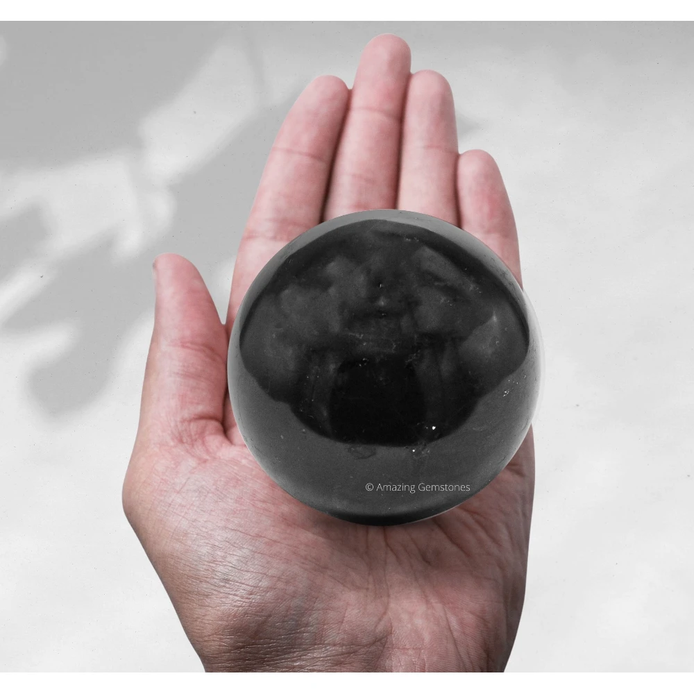 Large Black Tourmaline Sphere (3 Inch)