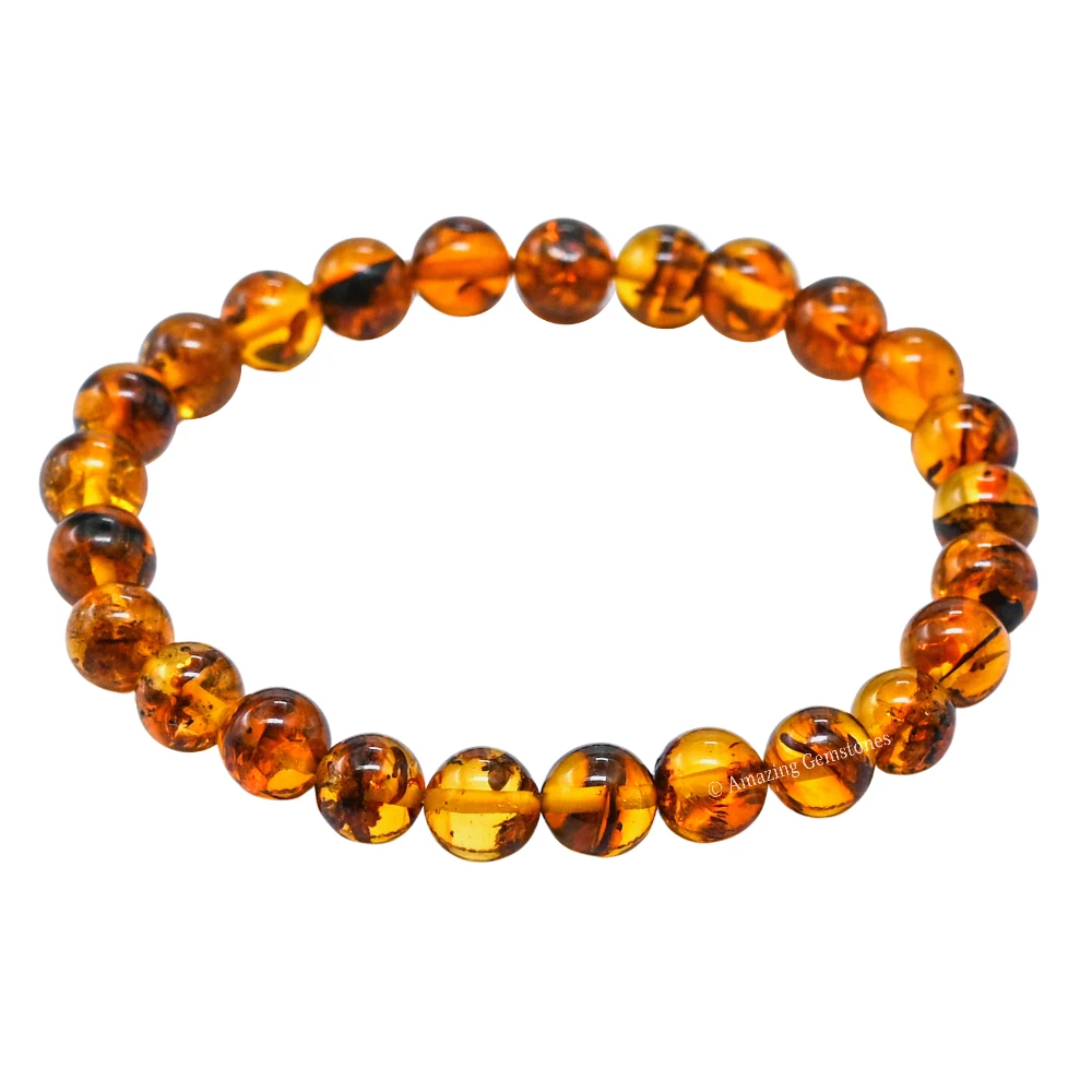 Amber Natural Bracelet (Strechable)