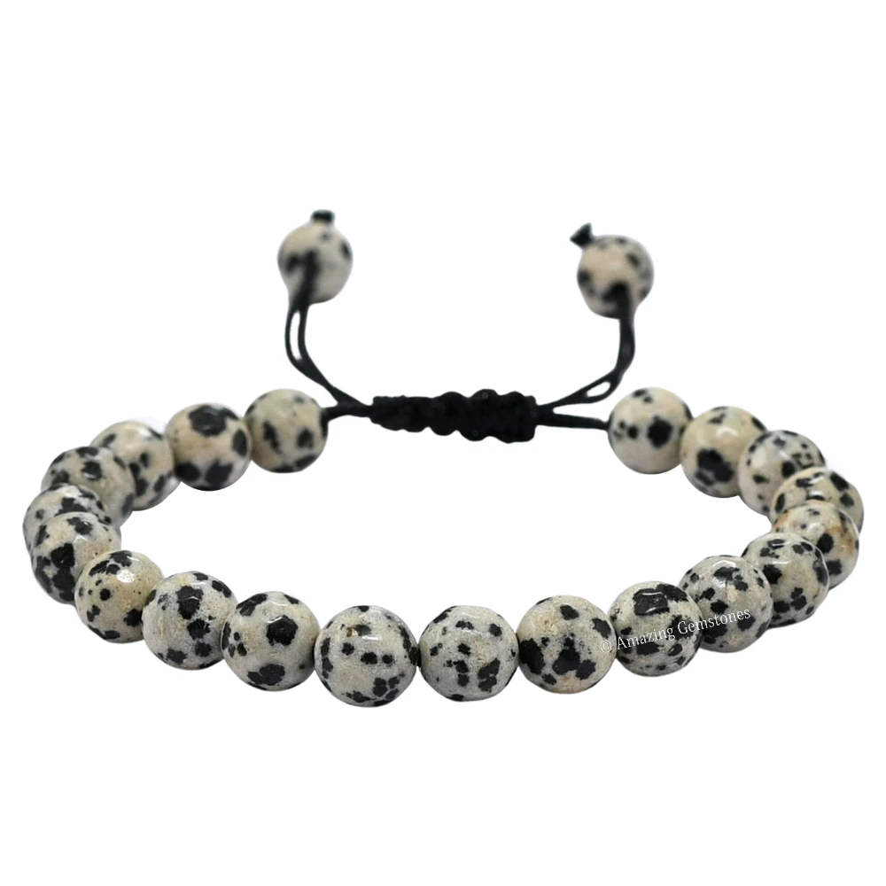 Dalmatian Jasper Bracelet (Faceted-Adjustable)