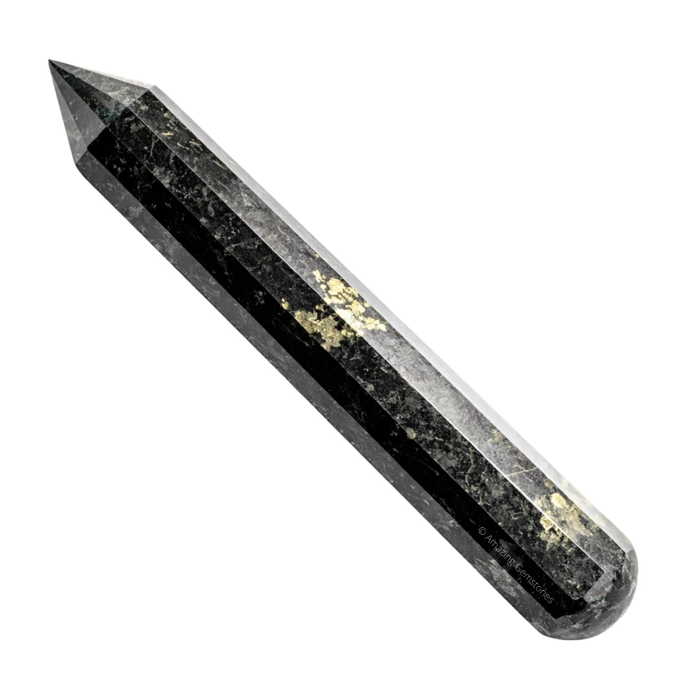 Nuummite Wand (Faceted)