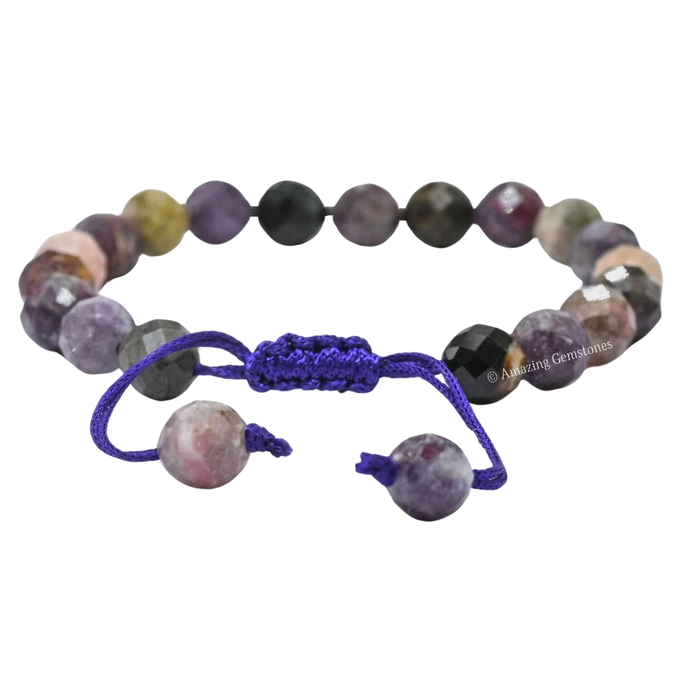 Multi Tourmaline Bracelet (Faceted) (Adjustable)