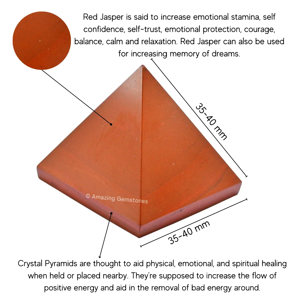 Red Jasper Pyramid (1.5 Inch)