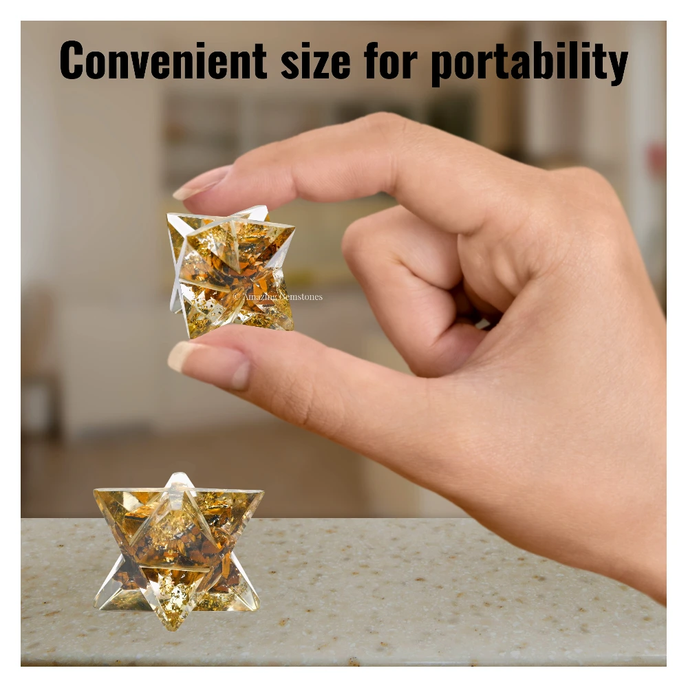 Tiger Eye Orgone Merkaba - 1 Inch
