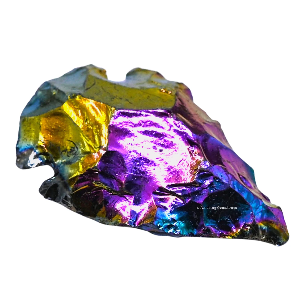 Titanium Aura Quartz Crystal Arrowhead - 1" to 1.5" (3 Pieces)