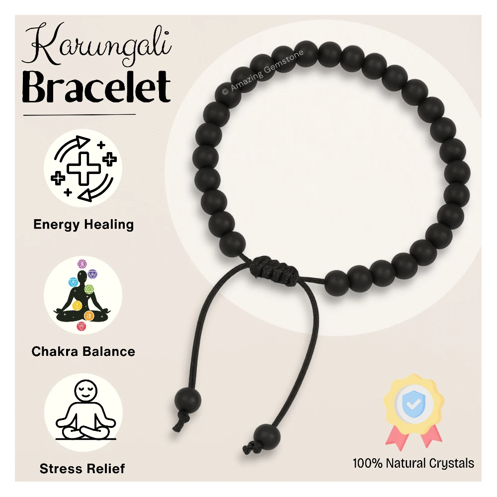 Karungali Bracelet (Adjustable) (6mm)