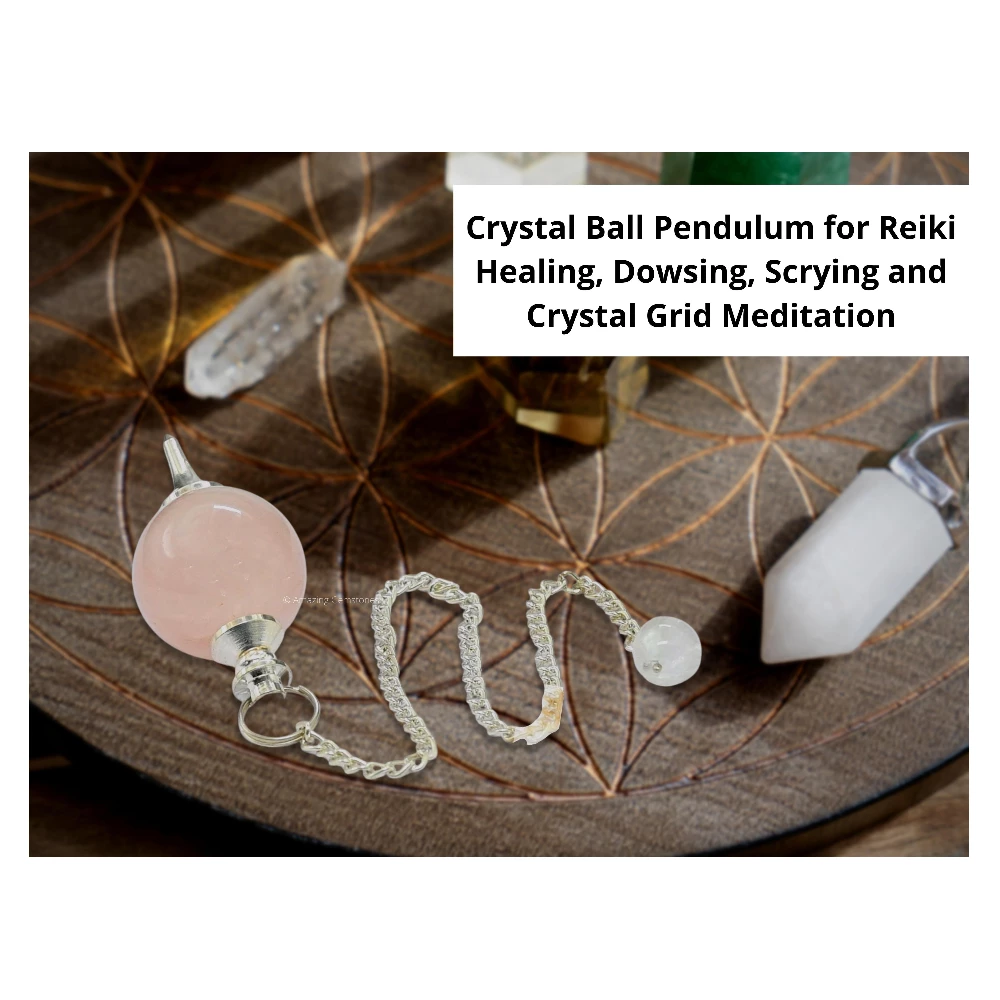 Rose Quartz Ball Pendulum