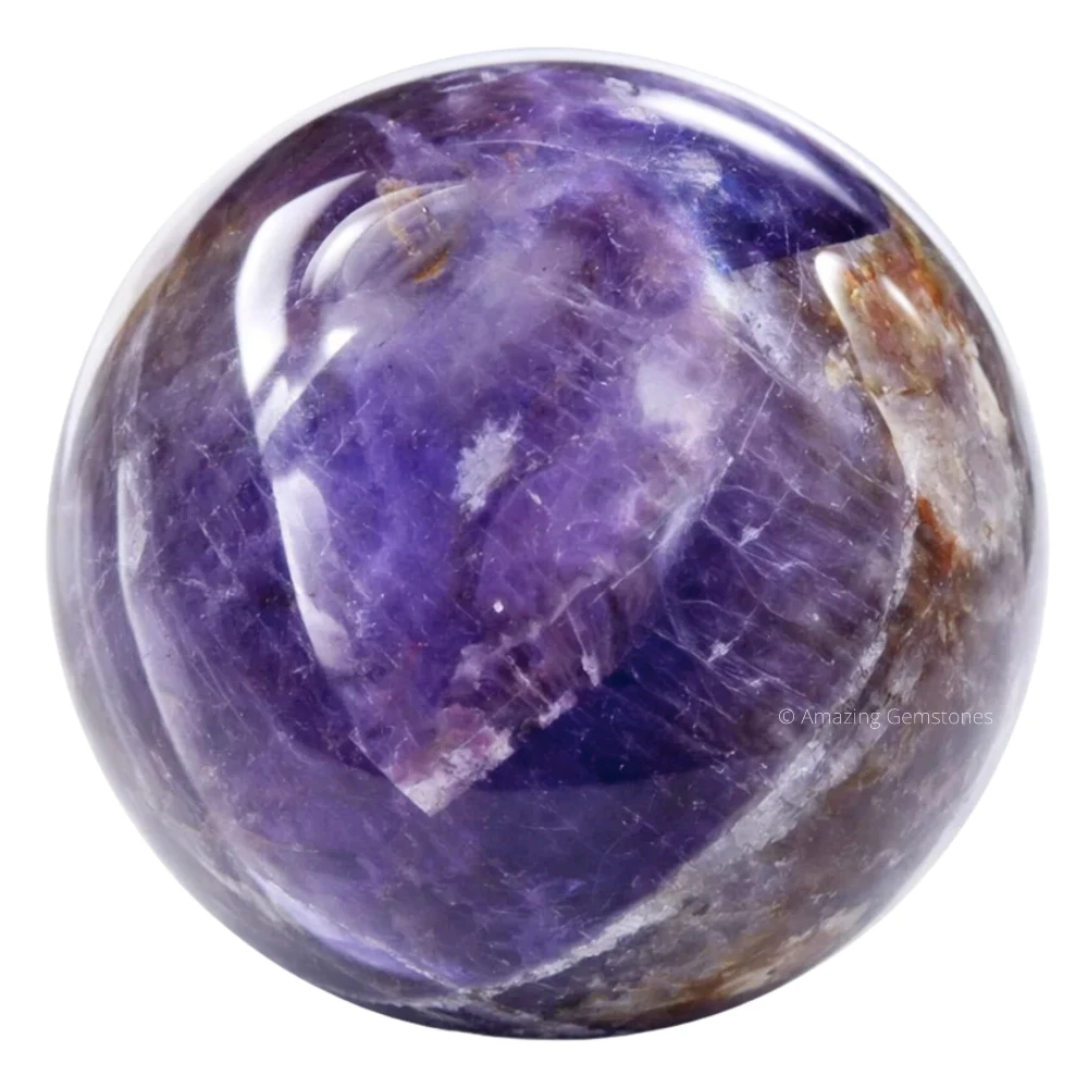 Amethyst Chevron Sphere (1.5 Inch)