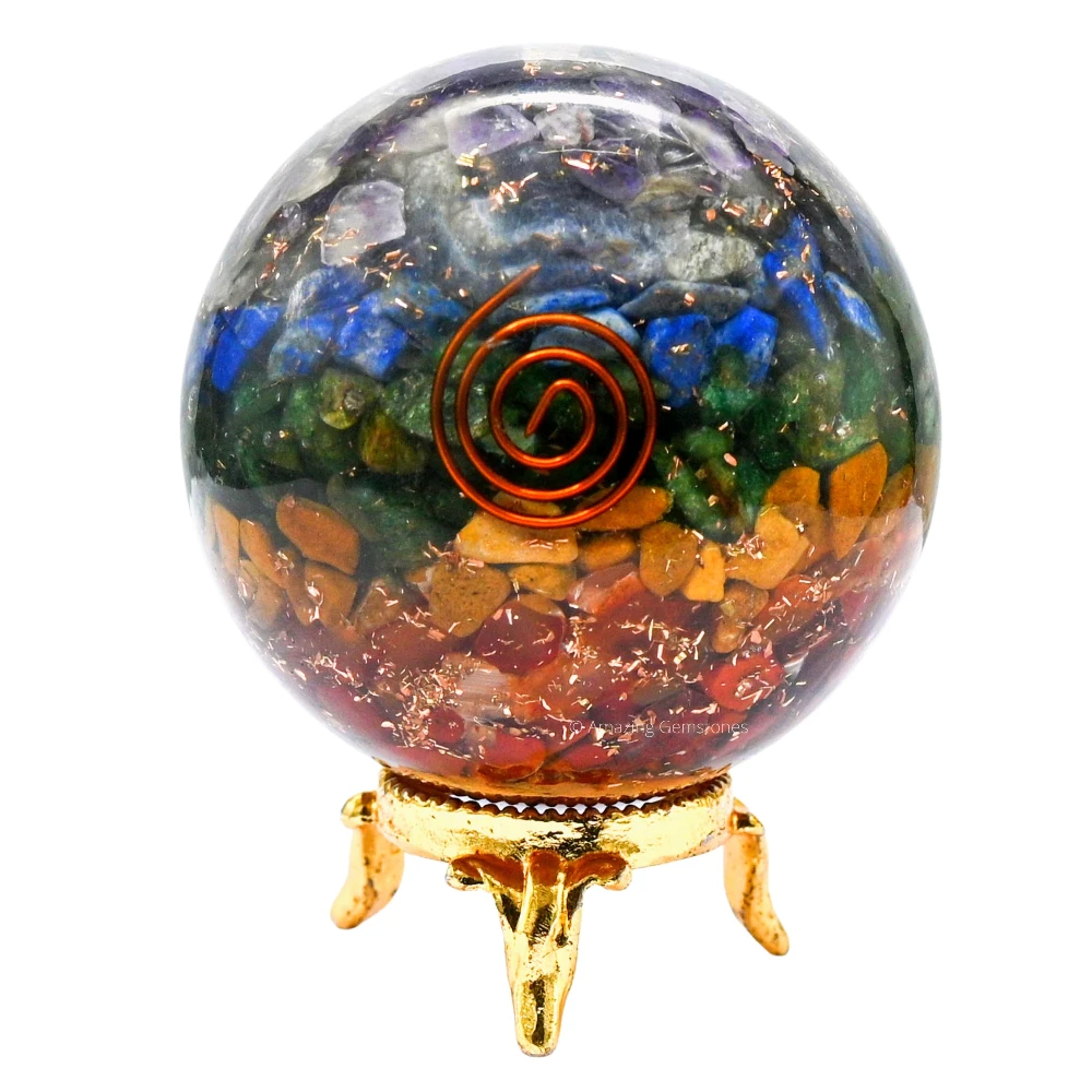 Chakra Orgone Sphere (2.5 Inch)