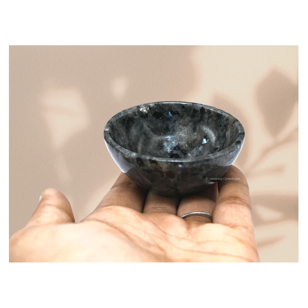 Larvikite Crystal Bowl - 2 Inch