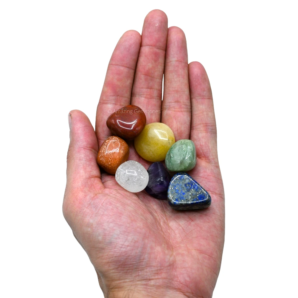 7 Chakra Tumbled and Raw Stone (13 Pcs)