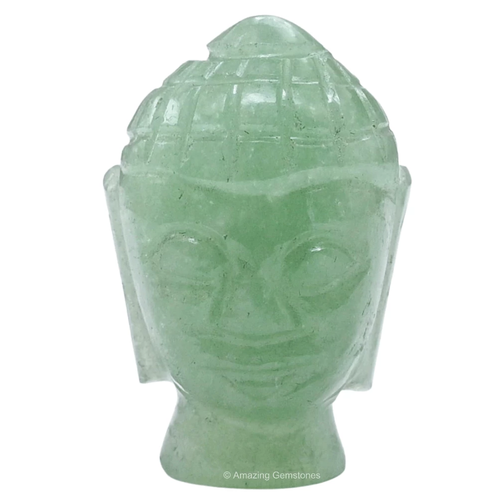 Light Green Aventurine Buddha Head
