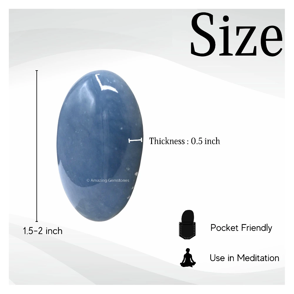 Angelite Palm Stone