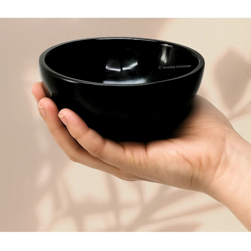 Black Tourmaline Crystal Bowl - 3. Inch