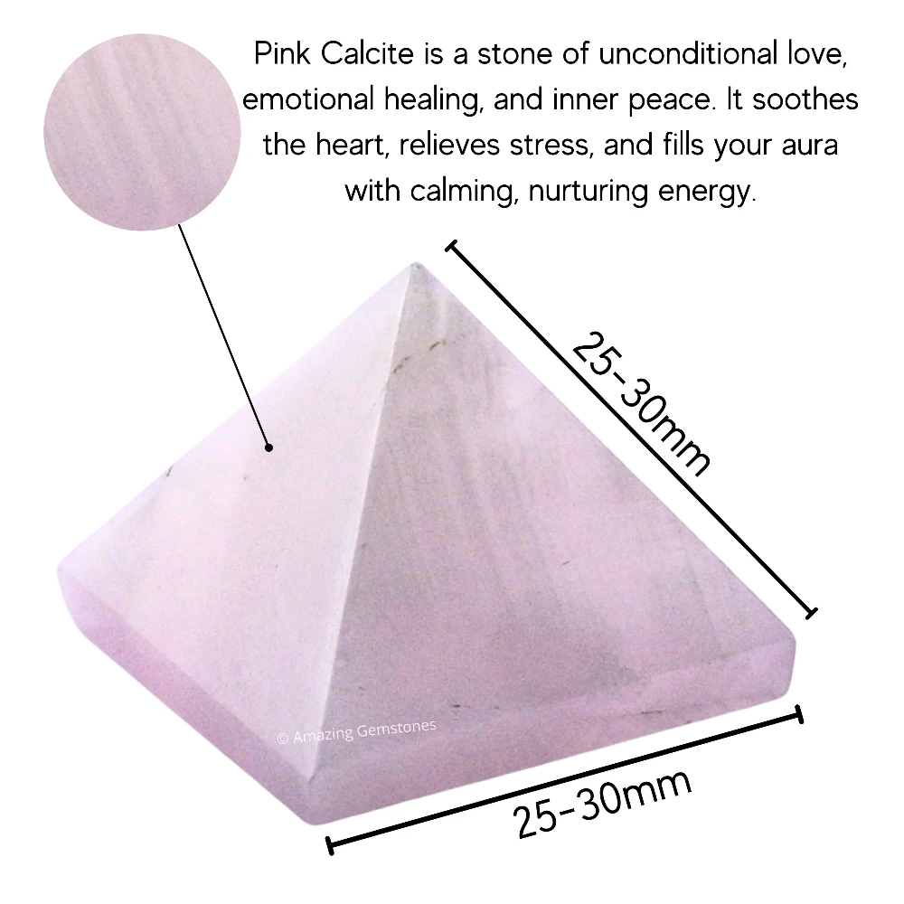 Pink Calcite Pyramid (1 Inch)