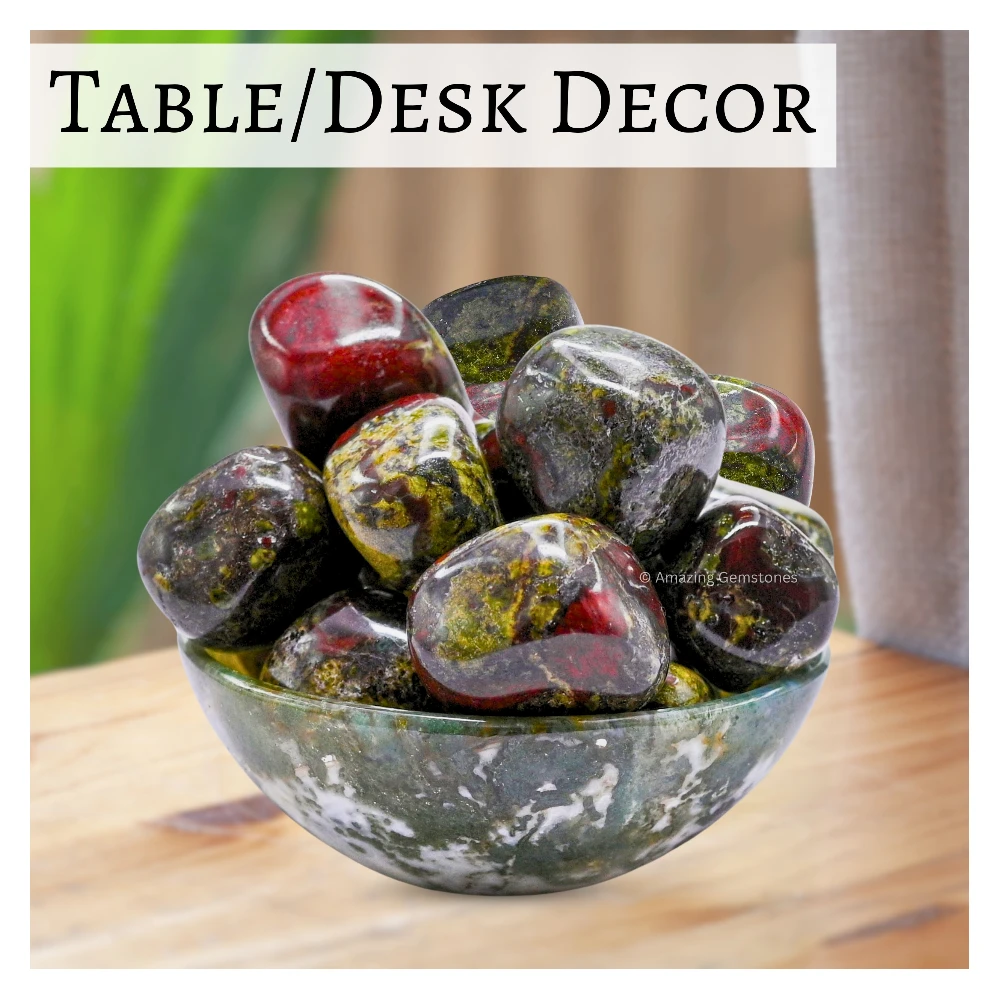 Tumbled Dragon Bloodstone Stone Crystals (1 oz)