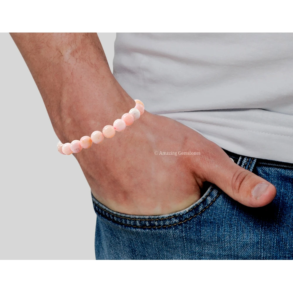 Pink Opal Bracelet (Adjustable)