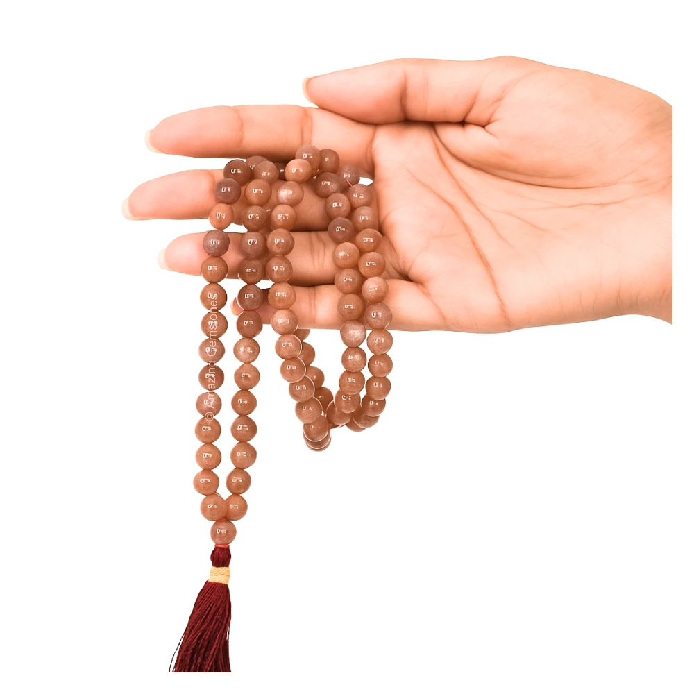Sunstone Mala (Without Knot)