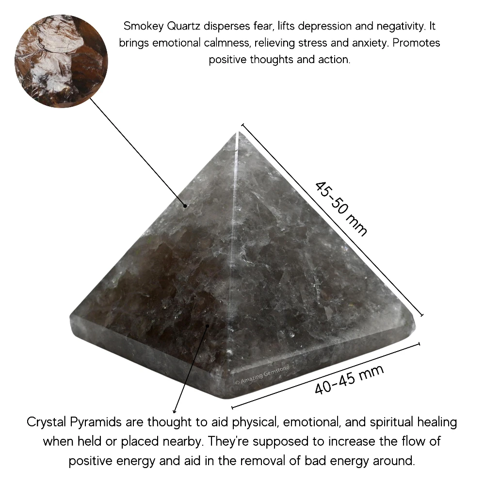 Smoky Quartz Pyramid (2 Inch)