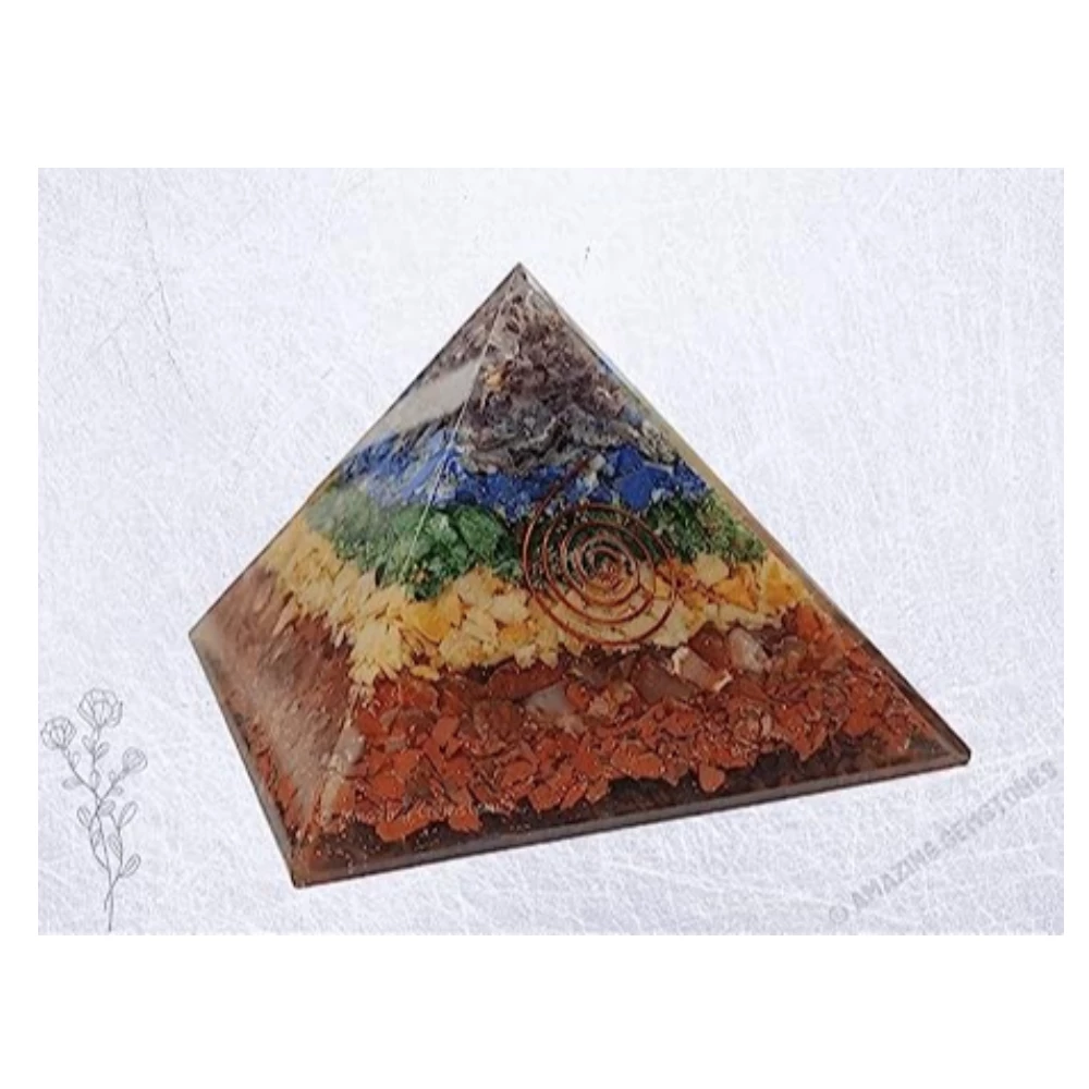 7 Chakra Orgone Pyramid (Extra Large)