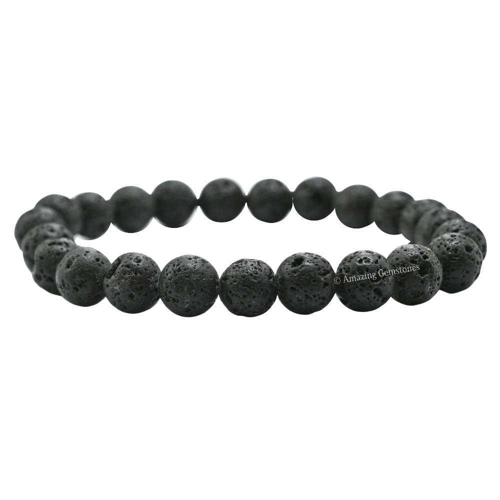 Lava Stone Bracelet (Elastic)