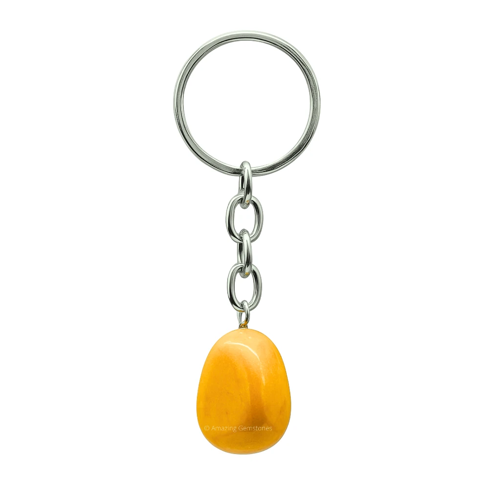 Yellow Jasper Keychain Keys Holder (Tumble)