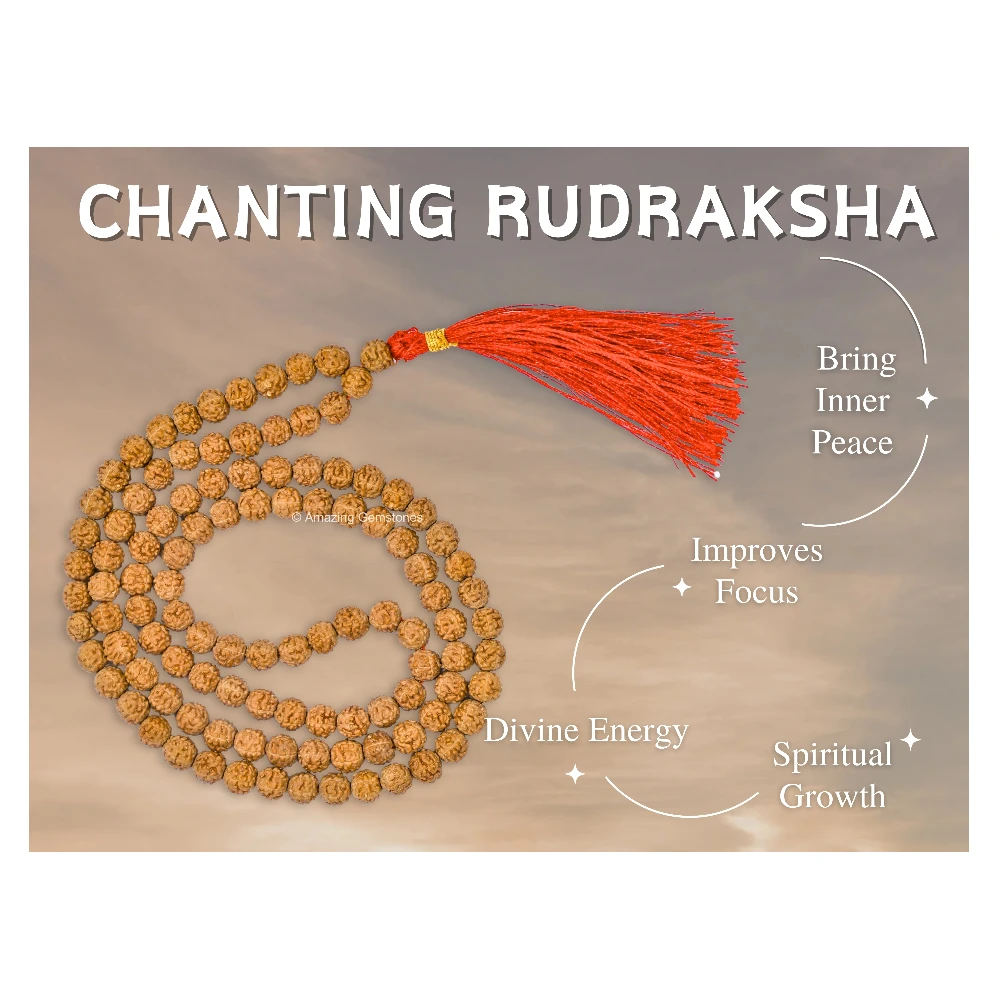 7mm Rudraksha Mala (Without Knot)