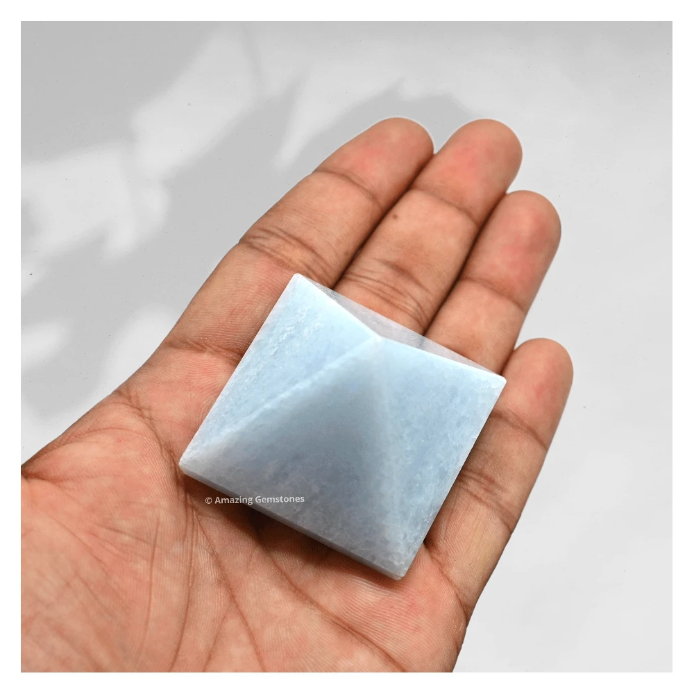 Blue Calcite Celestite Pyramid (2 Inch)