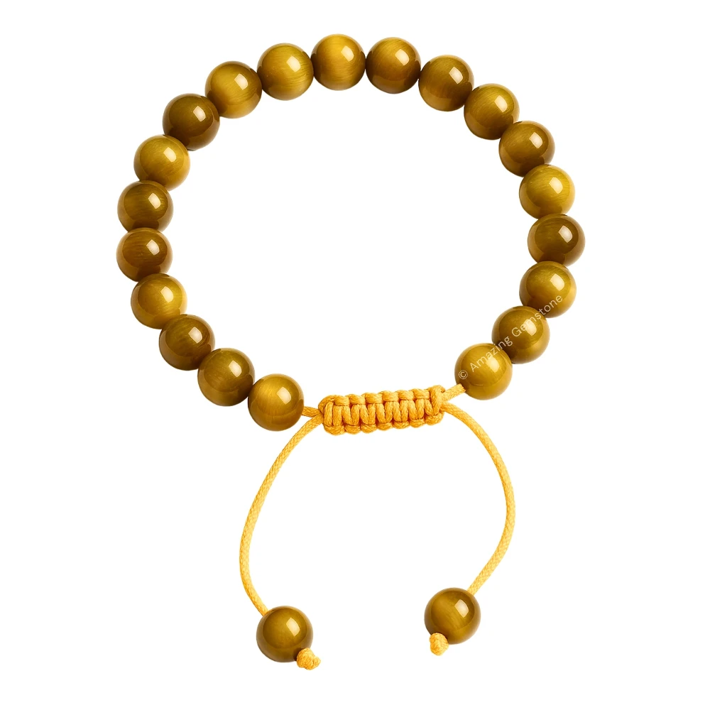 Yellow Cat's Eye Bracelet (Adjustable)