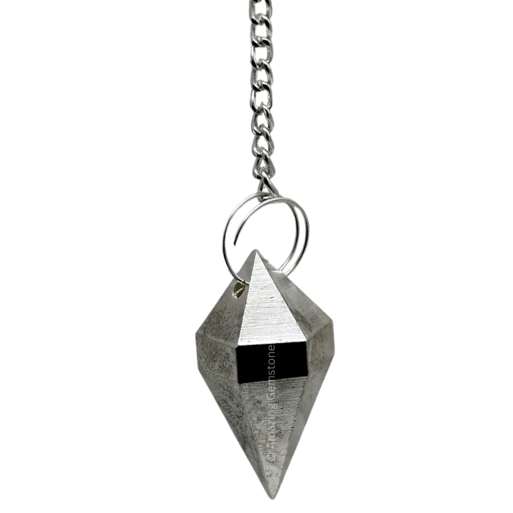 Copper Metal Pendulum - Silver Double Point (MP44)